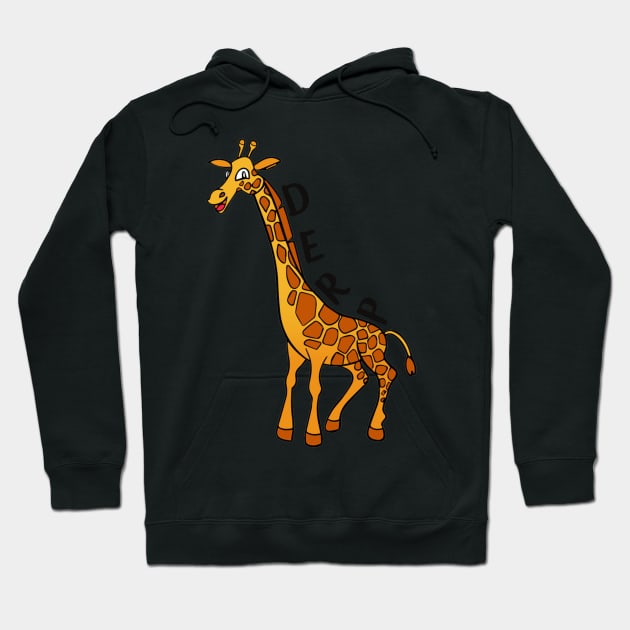 Derp Giraffe Hoodie by StacysCellar